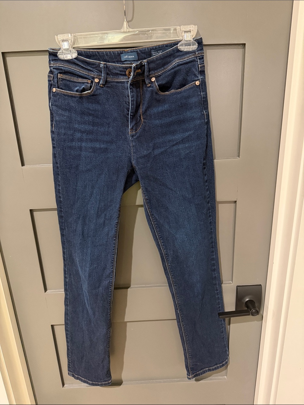 J. Jill Women's Dark Indigo High Rise Straight Jeans
